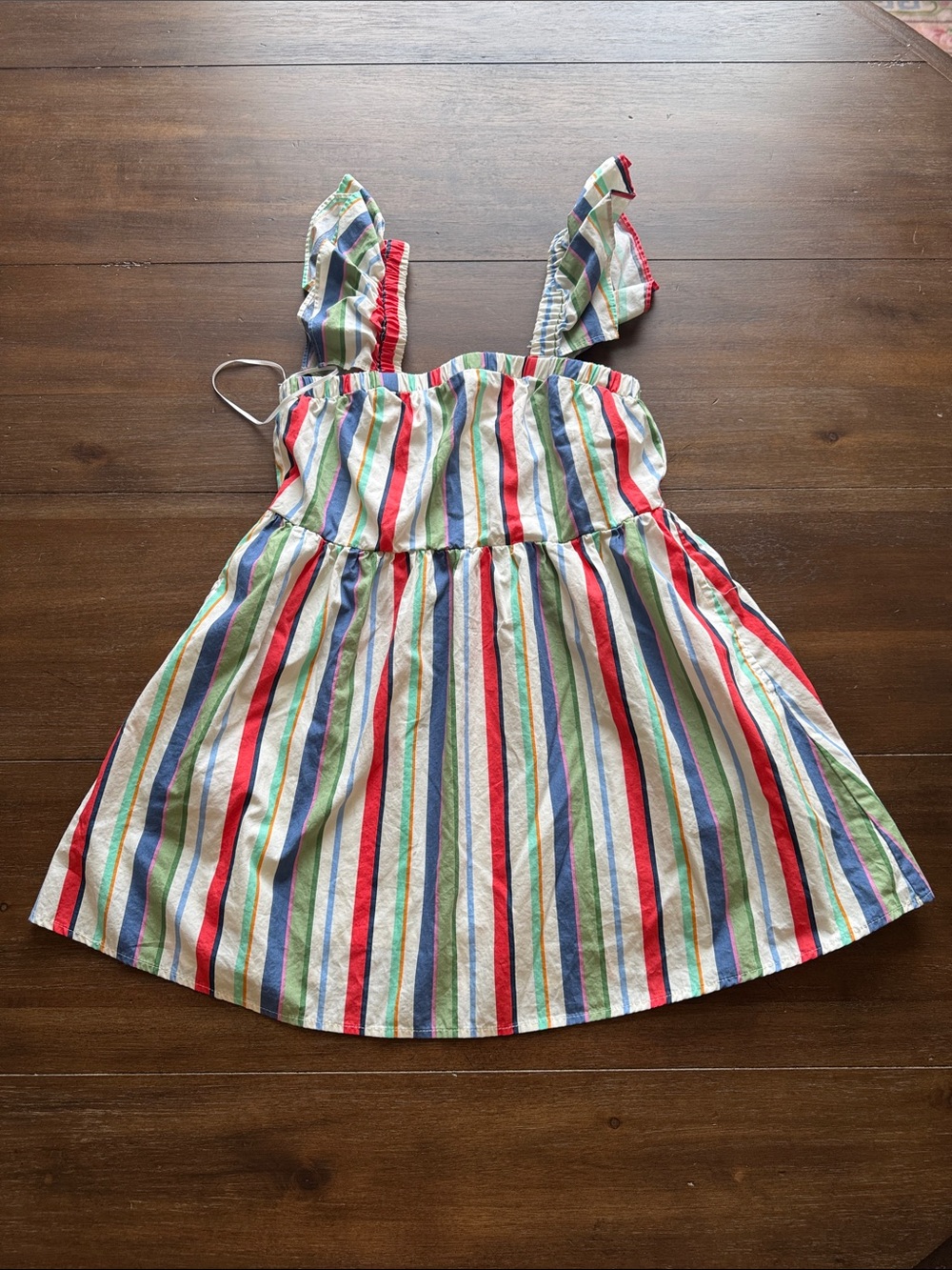 Sz Youth M 10 Francesca’s Hello Franki Flutter Sleeve Tiered Tank Cotton Dress